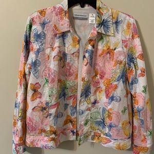 ALFRED DUNNER Jacket Button Up Front, 2 Side Pockets, Lightweight